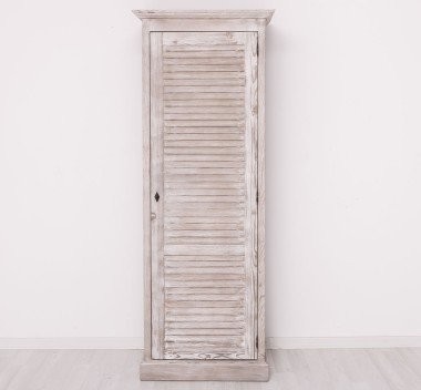 Schrank Shabby Chic Kleiderschrank 76x200x59cm Kiefernholz massiv