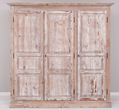 Schrank Shabby Chic Kleiderschrank 212x210x67cm Kiefernholz massiv