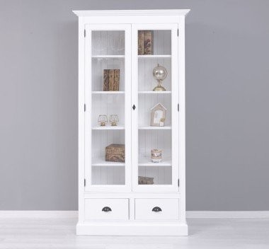 Schrank Regal Vitrine 110x210x39cm Kiefernholz massiv