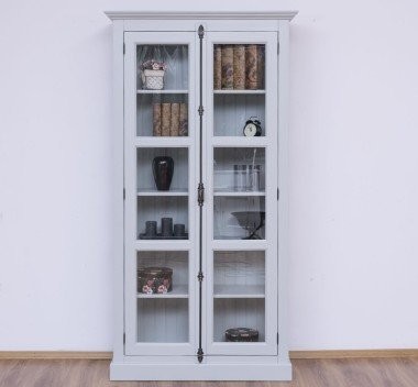 Schrank Regal Vitrine 110x210x40cm Kiefernholz massiv