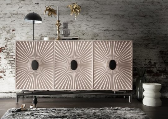 Sideboard SUNSHINE 2 Mangoholz 175x90x44cm white wash