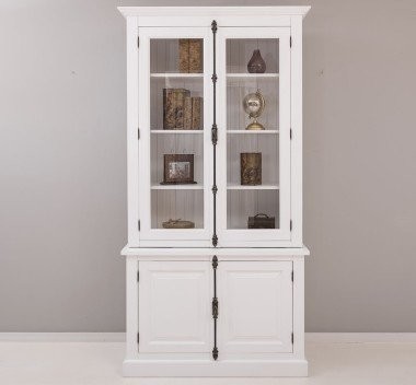 Vitrine 120x228x50cm Kiefernholz massiv ​​​​​​​mit 4 Türen