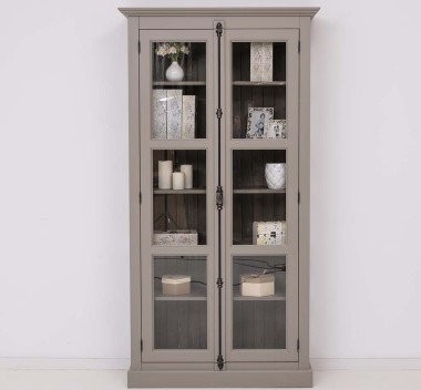 Schrank Regal Vitrine 110x210x40cm Kiefernholz massiv