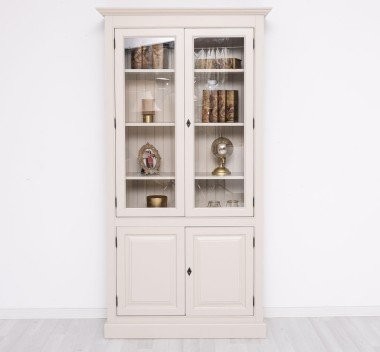 Schrank Regal Vitrine 110x210x39cm Kiefernholz massiv