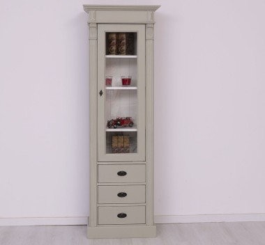 Schrank Regal Vitrine 65x197x39cm Kiefernholz massiv