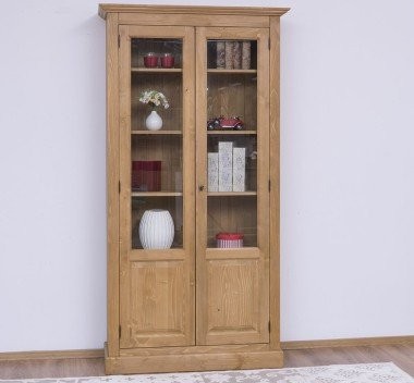 Schrank Regal Vitrine 110x210x40cm Kiefernholz massiv